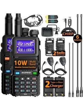 Long Range Handheld Ham Radio Walkie Talkies - UV5R Two-Way Communication Device